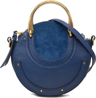 Chlo&eacute; Pre-owned Chloe Small Calfskin and Suede Pixie Satchel Ladies H1P23NSNXL4S0410