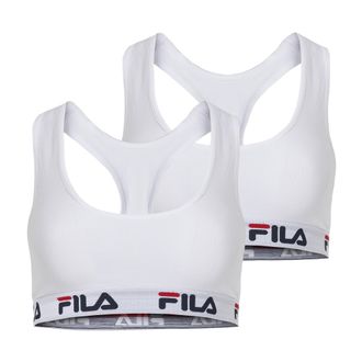 Fila Bustier FILA WOMAN BUSTIER, Damen, Gr. XL, N-Gr, weiss (wei&szlig;), Obermaterial: 95% Baumwolle, 5% Elasthan, unifarben, BHs Bustier, ohne Polsterung und o