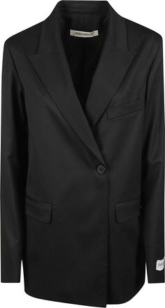 Hinnominate Long Sleeve Double-Breasted Wool-Blend Jacket