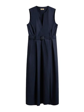 Woolrich Navy Blue Cotton Midi Dress
