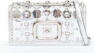 Roger Vivier Kaleidochoc Viv Choc Mini Disco silver sequin bag