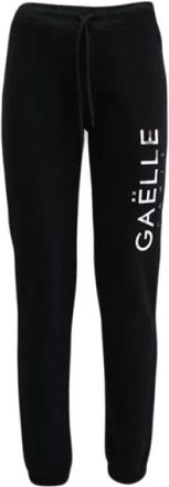 Ga&euml;lle Paris Pantalone Tuta con Scritta in Rilievo - Dames - Sweatpants - Zwart - M - Broeken