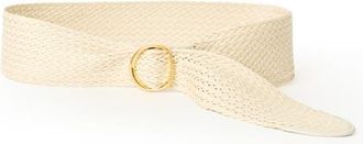 B-Low The Belt Caterina Woven Belt in Bone Gold at Nordstrom, Size Medium