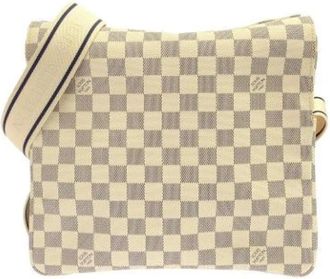 Louis Vuitton Pre-owned Cross Body Bags, male, Beige, Size: ONE SIZE Pre-owned Damier Azur Shoulder Bag