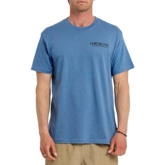 Quiksilver Free Flow Cotton Graphic T-Shirt in Riviera Heather at Nordstrom, Size Xx-Large