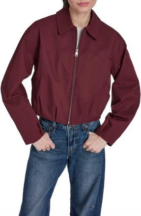 Levi's Crop Bubble Hem Bomber Jacket in Tawny Port at Nordstrom, Size X-Small