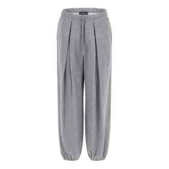Sportmax Trainingsbroeken - Dames - Sweatpants - Grijs - XS - Katoen - Broeken
