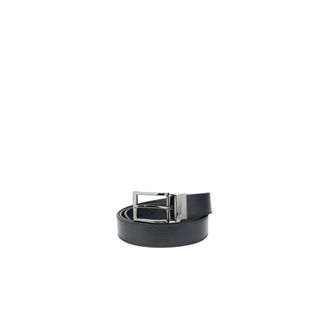 Emporio Armani Belts, male, Blue, Size: ONE SIZE Palmellato Leather Printed Reversible Belt