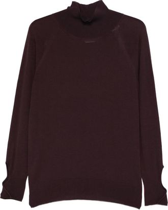 Liviana Conti cut-out roll-neck sweater - Purple