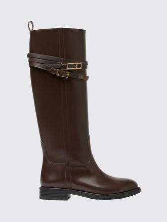 Fabiana Filippi Smooth Leather Knee-High Boots with Low Heel