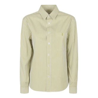 Saint Laurent Cassandre Shirt - female - Saint Laurent - Shirts - Beige - 2XS - Blouses & Shirts