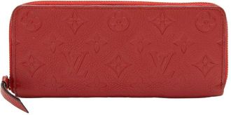 Louis Vuitton Red Monogram Empreinte Clemence Wallet (Authentic Pre-Loved)