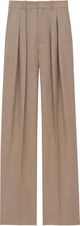 Saint Laurent Beige Wide-leg Tailored Pants