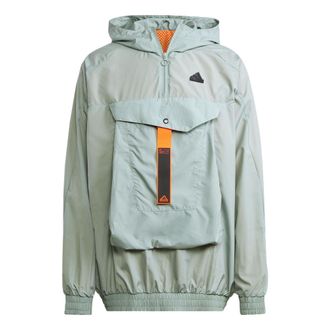 adidas City Escape Premium Windbreaker Silver Green IC3725
