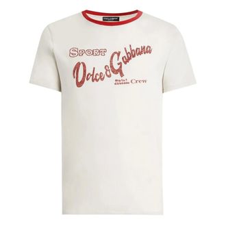 Dolce & Gabbana T-Shirts, male, White, Size: L M0299 T-Shirt