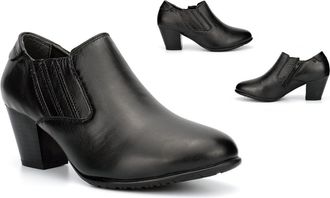 Generic Womens Leather Boots Womens Zip Fastening Boots Size 6 Comfort Boot Size 5 Ladies Leather Boot Ladies Block Heel Block Heels Comfort Zip Fastening Siz