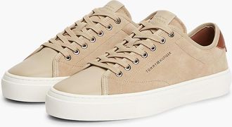 Tommy Hilfiger Mens Mixed-Suede Court Sneaker - Horseradish - US 11.5 / EU 45