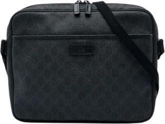 Gucci Pre-owned Vintage Crossbody Bag - unisex - Vintage Schoudertas - Zwart - ONE Size - Leer - Vintage
