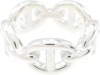 Herm&egrave;s Silver 925 Band Ring (Pre-Owned)