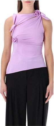 Coperni Flower Top - Dames - Tops zonder mouwen - Paars - M - Tops