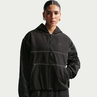 Nike Womens Nike Sportswear Oversized Workwear Jacket in White | IF0336-103