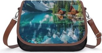 Generic Canada Ohara Lake Yoho National Park With Mountains Nature Scenery Crossbody Bags for Women Shoulder Messenger Bag Purse Handbags