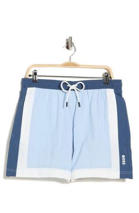 BOSS Remy Swim Trunks in Light/Pastel Blue at Nordstrom Rack, Size Xx-Large