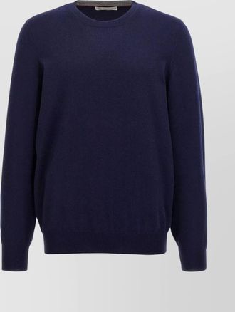 Brunello Cucinelli crew neck sweater with ribbed cuffs and hem