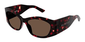 Balenciaga BB0329S 002 Womens Sunglasses Tortoiseshell Size 56