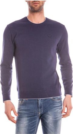 Armani Jeans Ronde hals knitwear - Heren - Ronde hals truien - Blauw - L - Truien & Vesten