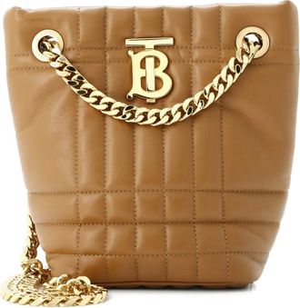Burberry Lola Quilted Lambskin Mini bucket bag - Bruin