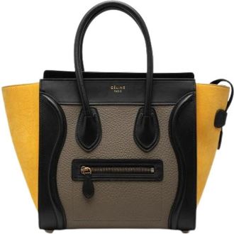 Celine Pre-owned Tote Bags, female, Multicolor, Size: ONE SIZE Pre-owned Micro Luggage Tote