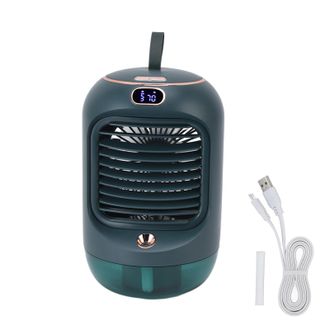 OEM Mini Humidificador Con Aire Acondicionado, Aromaterapia, 3 Velocidades, 5 Aspas, Conexi&oacute;n Usb, Luz Y Funci&oacute;n De Humidificaci&oacute;n