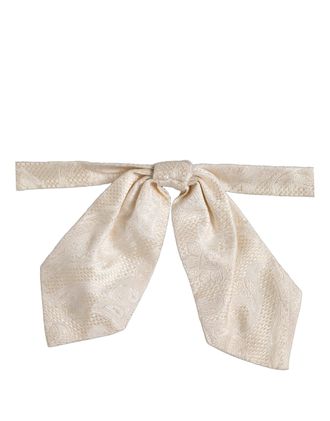 Dolce & Gabbana Paisley Silk Bow Tie - White