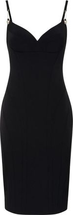 Philipp Plein Stretch Cady Slip Dress - Dames - Feestkleedjes - Zwart - XS - Kleedjes