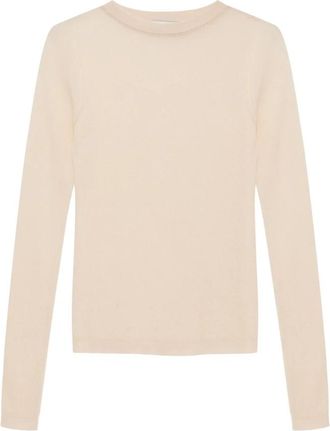 Anine Bing Tiana Sweater - Dames - Ronde hals truien - Beige - S - Truien & Vesten