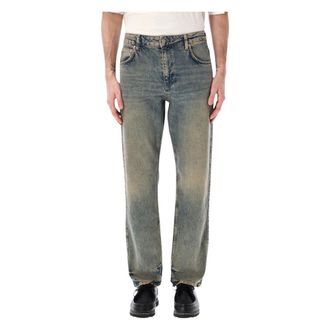 Represent Straight Jeans, male, Blue, Size: W33 R2 Straight Leg Denim