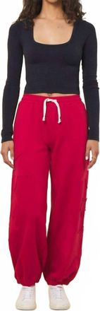 Vintage Havana Scarlet Star Fleece Jogger In Red