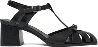 Scarosso Sandali Giulia con tacco largo 55mm - Nero