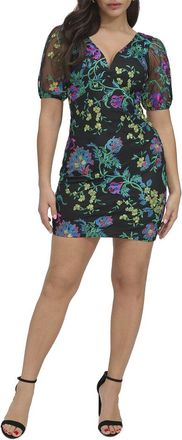 Siena My Balconia Embroidered Mesh Mini Dress