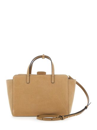 Hidesins Womens Handbag Beige Suede Handbags Hand Bags