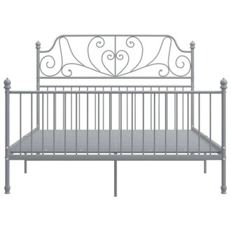 Berkfield Home Comfortable Bed Frame Grey Metal 140x200 cm