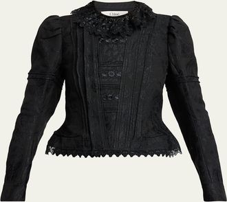 Chlo&eacute; Soft Floral Jacquard Jacket