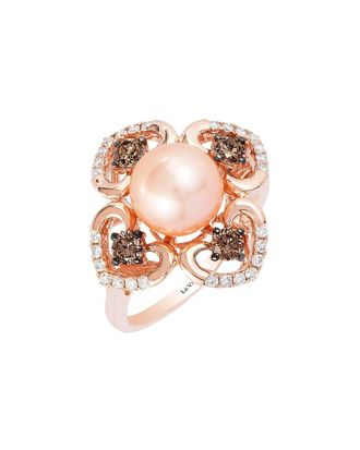 Le Vian 14K Rose Gold 0.62 ct. tw. Diamond & 8-9mm Pearl Cocktail Ring