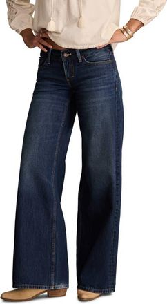 Lucky Brand Ultra Low Rise Baggy Wide Leg Jeans in Dark Ink Wash at Nordstrom, Size 24 32