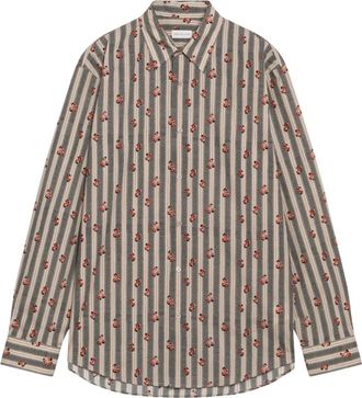 Dries Van Noten Caper Shirt - Heren - Casual Overhemden - Beige - XL - Katoen - Overhemden