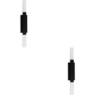 Loops 2 PACK Sleek Modern Black Mirror Wall Light for Stylish Home Decor