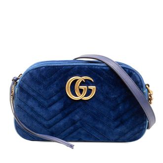 Gucci Pre-owned Gucci Small GG Marmont Matelasse Velvet Crossbody Ladies RSWI9WDCMIW8CG5X