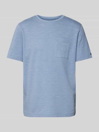 Tom Tailor Regular Fit T-Shirt aus Baumwoll-Mix in Rauchblau, Gr&ouml;&szlig;e M