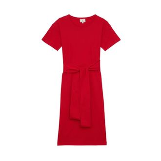 Ines De La Fressange Jeanette Katoenen Jurk - Dames - Casual kleedjes - Rood - M - Katoen - Kleedjes